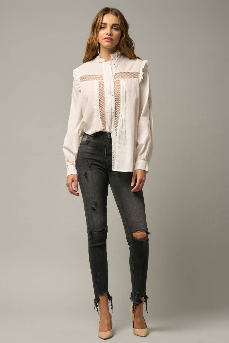 Stretch Mid Rise Skinny Jeans