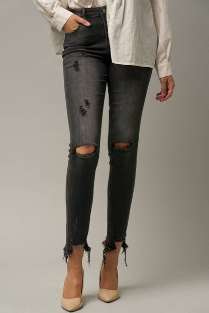 Stretch Mid Rise Skinny Jeans