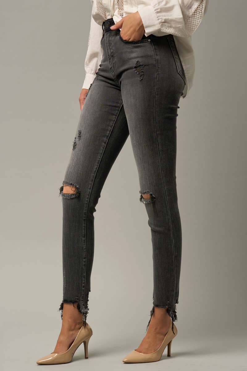 Stretch Mid Rise Skinny Jeans